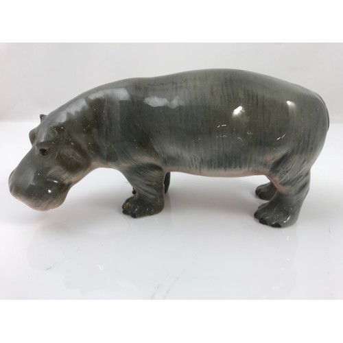 81 - BESWICK MODELS OF A LEOPARD AND A HIPPOPOTAMUS