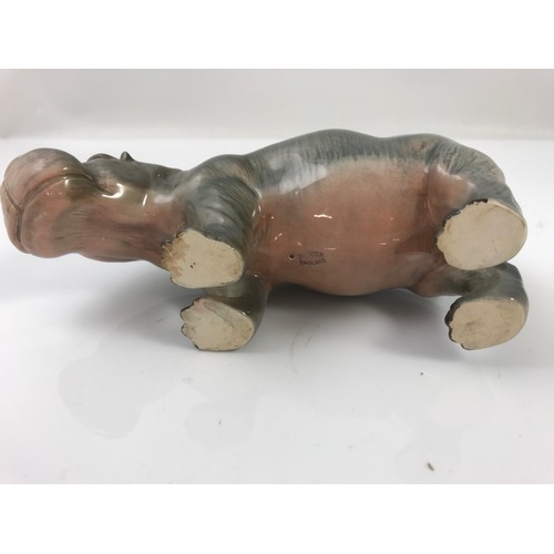 81 - BESWICK MODELS OF A LEOPARD AND A HIPPOPOTAMUS