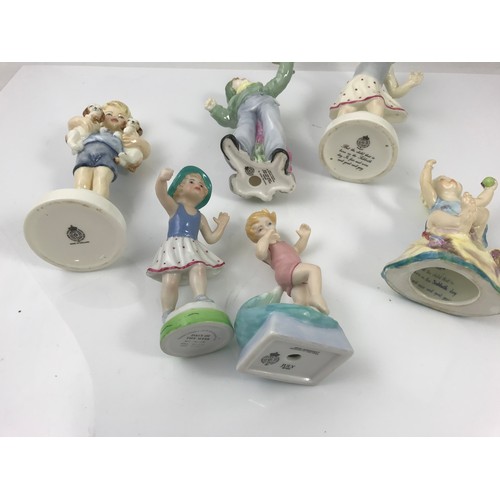 99 - 6 ROYAL WORCESTER FIGURINES INC SABBATH CHILD, JULY, ETC