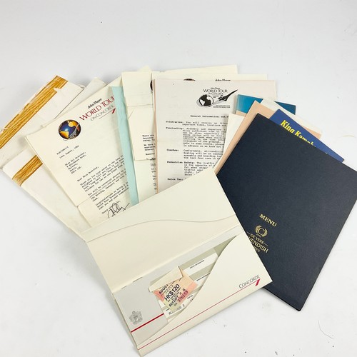 366 - CONCORDE EPHEMERA, JOHN PLAYER CONCORDE WORLD TOUR, CERTIFICATES, FOLDERS, EPHEMERA, ETC