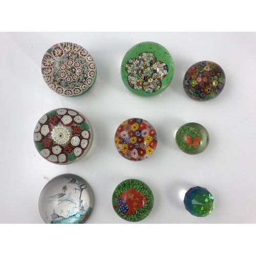 172 - COLLECTION OF 9 PAPERWEIGHTS