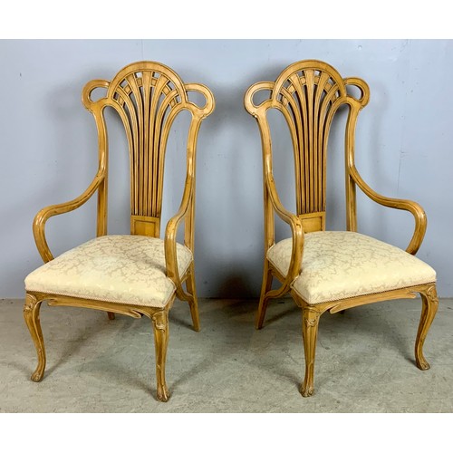 657 - PR. HIGH FAN BACK CHAIRS