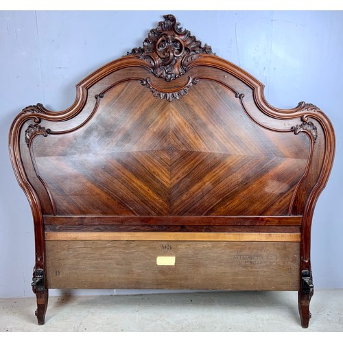 501 - ORNATE FRENCH WALNUT DOUBLE BED