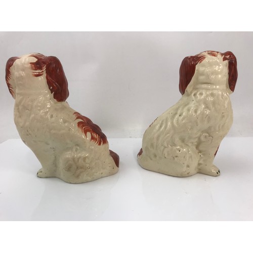 105 - PAIR OF STAFFORDSHIRE DOG FIGURES