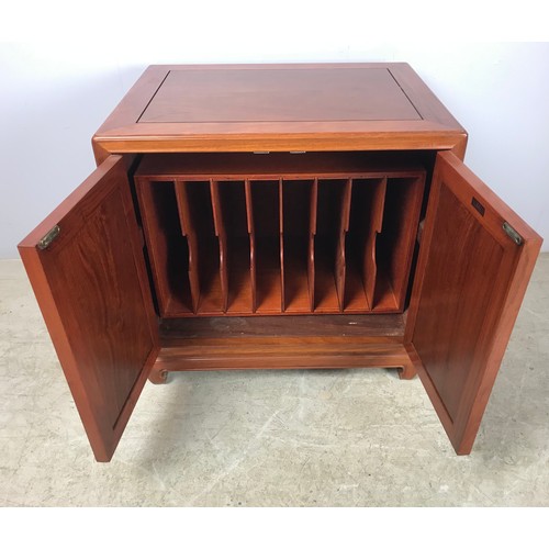 550 - ORIENTAL HARDWOOD MUSIC CABINET