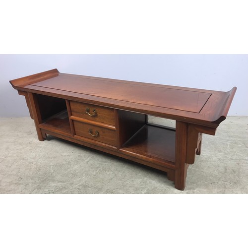 568 - ORIENTAL HARDWOOD ALTAR TABLE 140cm LONG