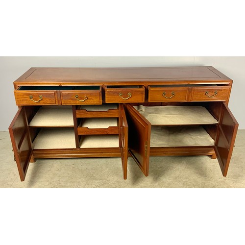 581 - ORIENTAL HARDWOOD SIDEBOARD