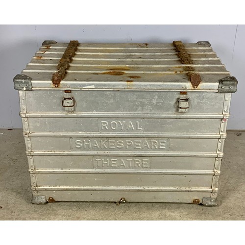 434 - LARGE TRUNK, MARKED ‘ROYAL SHAKESPEARE THEATRE’, A COSTUME TRUNK, max weight 400 lbs, 95 x 66 cm x 6... 