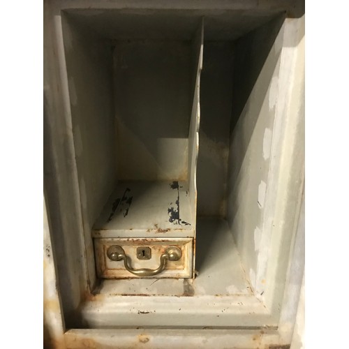 411 - CHUBB SAFE WITH KEY, approx. 62 cm tall