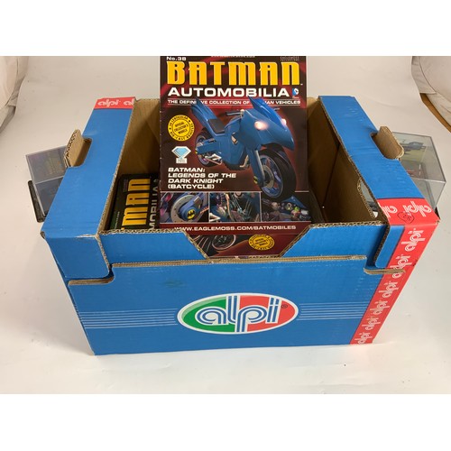 82 - BATMAN AUTOMOBELIA, 40 PLASTIC BOXED MODELS SEPARATED FROM THE MAGAZINES, AND A QTY OF MAGAZINES