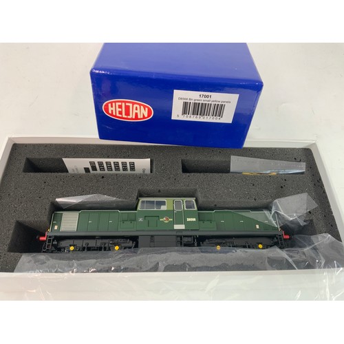 434 - HELJAN 3 BOXED EARLY DIESEL LOCOMOTIVES, CLASS 14 D9500 IN GREEN, CLASS 15 D8200 & CLAYTON CLASS 17 ... 