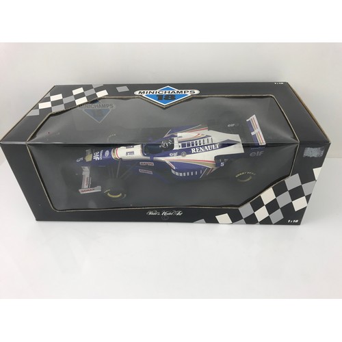 74 - 74 TWO BOXED 1:18 RACING CARS, MAISTO BMW V12 LMR (1999) BOXED WITH BANDING, & MINICHAMPS 18, F1 WIL... 