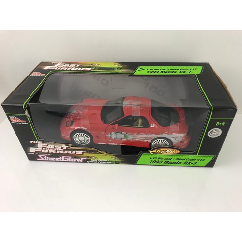 76 - 3 BOXED 1:18 SCALE JOY RIDE CARS, THE FAST & FURIOUS COLLECTION, 2003 SALEEN MUSTANG WITH ORIGINAL B... 