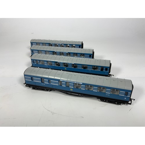 270 - HORNBY 4 LMS THE CORONATION SCOT COACHES, PLUS 3 LNER THE SILVER JUBILEE COACHES, ALL IN NON ORIGINA... 