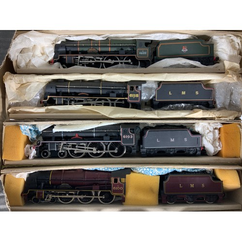 286 - AIRFIX & MAINLINE LMS PACIFIC LOCOMOTIVES, 46100 ROYAL SCOT, 6115 SCOTS GUARDSMAN, 6103 LMS BLACK & ... 