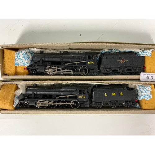 403 - G&R WRENN, TWO EX LMS 2-8-0 HEAVY FREIGHT LOCOS, 48073 BR, & LMS 8042, BOTH IN NON ORIGINAL BOXES