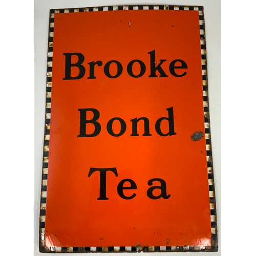 2 - ENAMEL ADVERTISING SIGN, BROOK BOND TEA, APPROX 78 CM X 51 CM