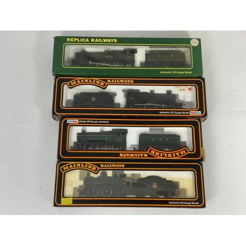 399 - 4 BOXED LOCOMOTIVES, MAINLINE MOGUL 5328, 0-6-0 3205, DEAN GOODS 54157, & REPLICA 6998 BURTON AGNES ... 