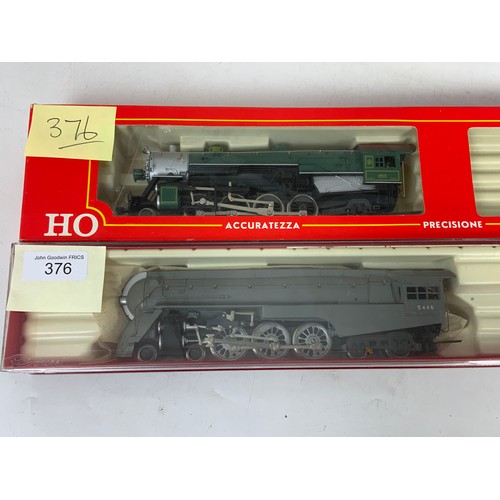 376 - RIVAROSSI PLASTIC BOXED 1273 4-6-4 CLASS J3, 5446 NEW YORK CENTRAL, & 377 TWO BOXED RIVAROSSI HO SCA... 