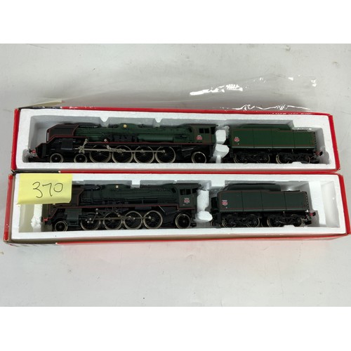 370 - JOUEF HO SCALE MODEL RAILWAY, TWO  BOXED, STEAM LOCOMOTIVES, 8269 4-6-2 141P, SNCF & 8260 241P 4-8-2... 