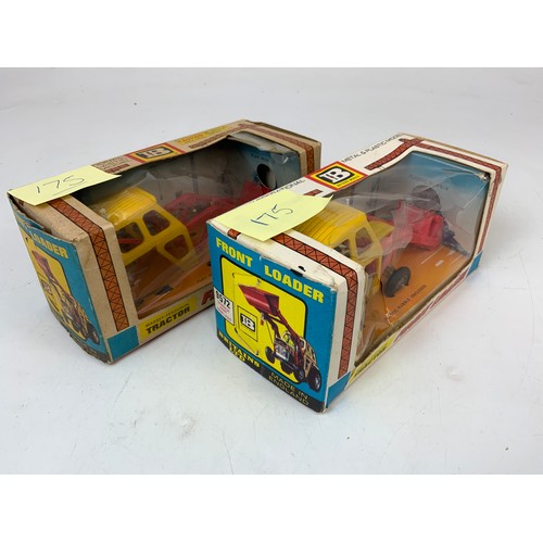 175 - BRITAINS LTD, A BOXED 9572 CHARGUR AVANT FRONT LOADER, PLASTIC A/F, BOXED, PLUS SIMILAR BOX WITH CAB... 