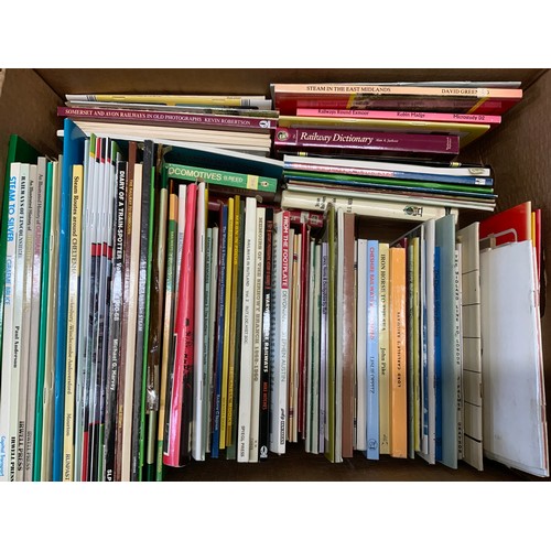 228 - RAILWAY BOOKS - LARGE BOX OF GOOD PAPERBACK TITLES, SLP, RUNPAST, IRWELL PRESSS, AN INTERESTING SELE... 