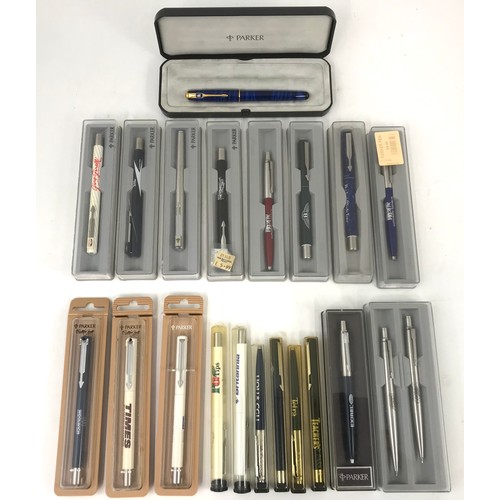 309 - A LARGE COLLECTION OF PARKER ADVERTISING PENS INCLUDNG PARKER SONNET ROLLS ROYCE  APPROXIAMTELY 20, ... 