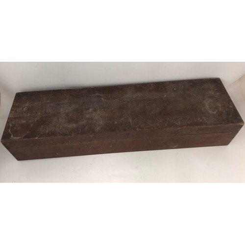 273 - MAHOGANY BOX 87cm LONG