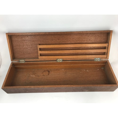 273 - MAHOGANY BOX 87cm LONG