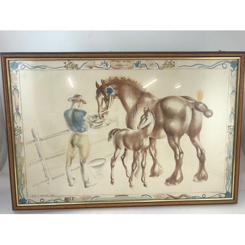 26 - AFTER JOHN SKEAPING MARE AND FOAL LITHOGRAPH PRINTED IN ENGLAND AT BAYNARD PRESS FOR SCHOOL PRINTS