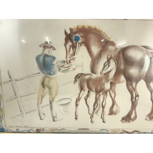 26 - AFTER JOHN SKEAPING MARE AND FOAL LITHOGRAPH PRINTED IN ENGLAND AT BAYNARD PRESS FOR SCHOOL PRINTS