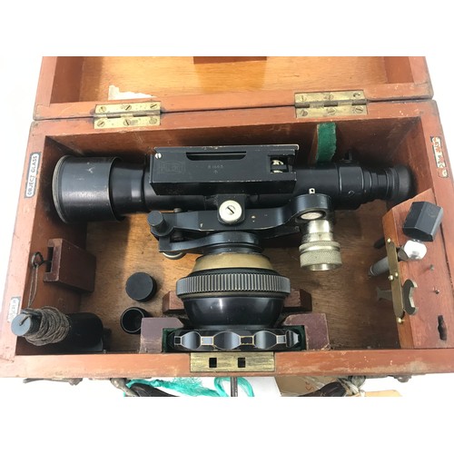 328 - HALL BRO SURVEYORS THEODOLITE IN FITTED CASE