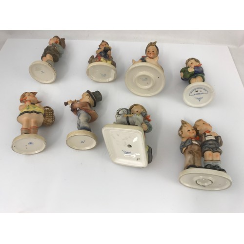 90 - 8 GOEBEL HUMMEL FIGURINES TALLEST 14cm