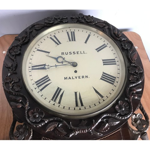 245 - RUSSELL OF MALVERN DROP DIAL WALL CLOCK