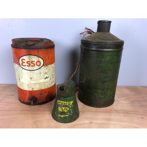 28 - CASTROL OIL CAN, DUCKHAMS OIL CAN AND ONE OTHER