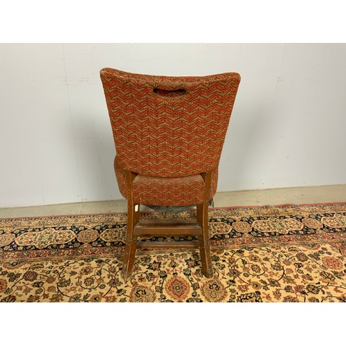 318 - SINGLE DINING CHAIR IN THE STYLE OF A RESTAURANT CAR CHAIR, UNMARKED