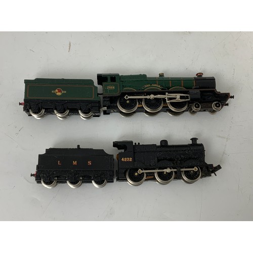 461 - N GAUGE , TWO U.B LOCOMOTIVES , LMS 4F & GWR CASTLE CLASS LOCOMOTIVE