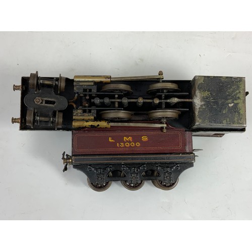 474 - A BOWMAN, UNBOXED 4-4-0 LIVE STEAM TENDER LOCOMOTIVE, LMS 13000, UNBOXED, NOT TESTED.