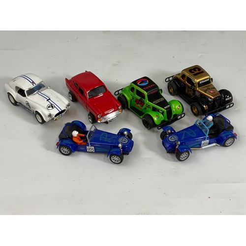 190 - 6 HOT ROD STYLE UNBOXED MODEL SLOT CARS