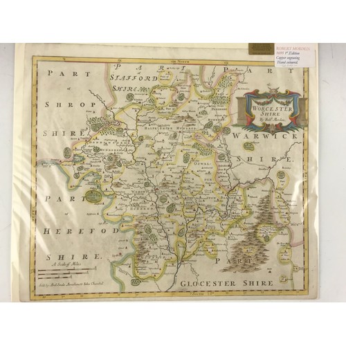 48 - TWO ROBERT MORDEN MAPS OF WORCESTERSHIRE