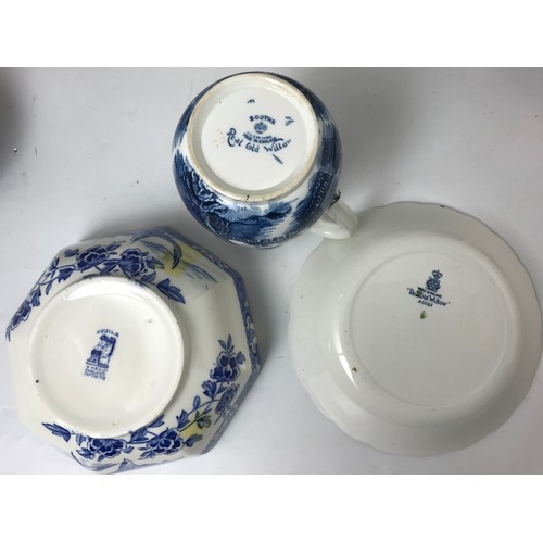 201 - QUANTITY OF BOOTHS BLUE AND WHITE TRANSFER WARE ETC