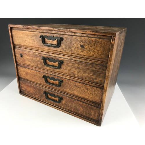 274 - MULTI DRAWER OAK CABINET 31cm TALL