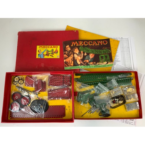 81 - MECCANO SET 6, GOOD CONDITION RED/ GREEN, INSTRUCTION BOOKLET, ORIGINAL BOX, CHECKED AS COMPLETE BY ... 