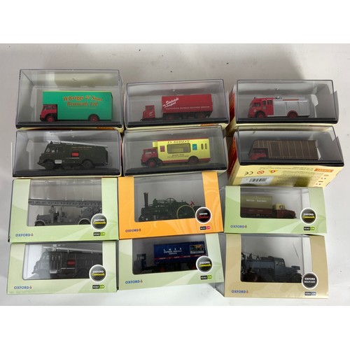 105 - OXFORD DIE CAST, 6 PLASTIC BOXED COMMERCIALS, SHOWMANS, MILITARY SERIES, PLUS 6 HORNBY 1:76 SCALE CO... 