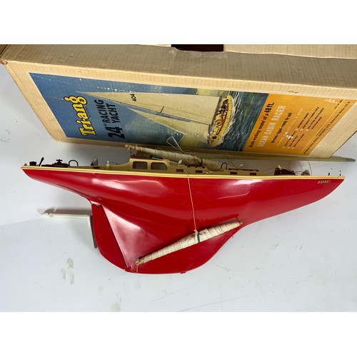 76 - TRIANG 24” RACING YACHT, OCEAN CABIN RACER IN ORIGINAL BOX