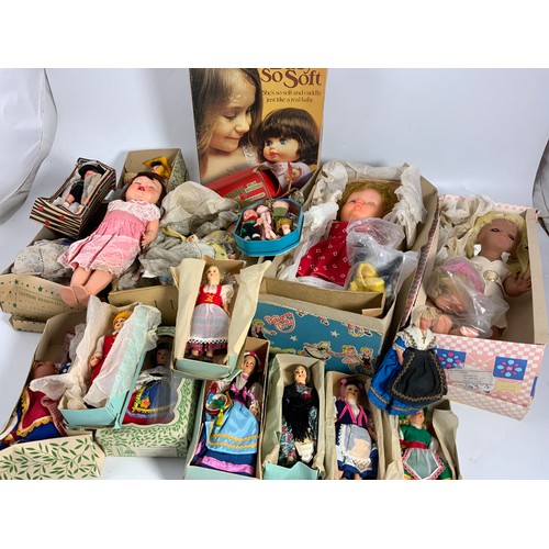 63 - QUANTITY OF DOLLS, INC. PEDIGREE IN BOX, BABY SO SOFT,