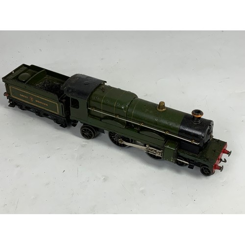 474 - HORNBY CLOCKWORK GWR 4-4-2 CAERPHILLY CASTLE, U/B  LOCOMOTIVE  & TENDER.