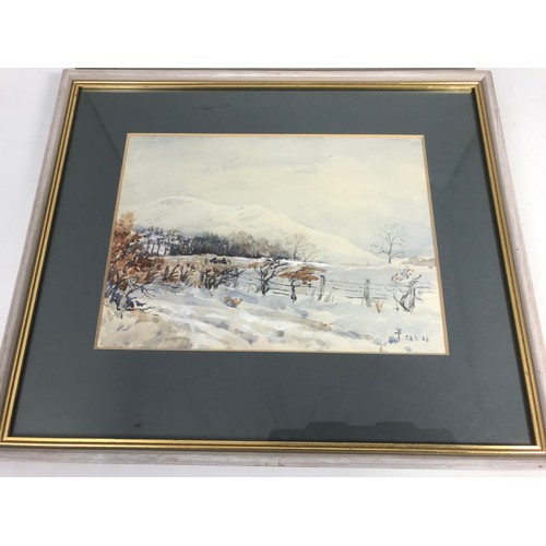 8 - BERNARD GOTCH WATERCOLOUR DEPICTING STOWE & OTHER WATERCOLOURS  (3)