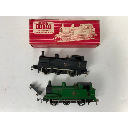 466 - HORNBY DUBLO, BOXED 2206, 2 R 0-6-0 TANK LOCO, BLACK LIVERY,, U/B A/F 31340 SIMILAR IN GREEN,