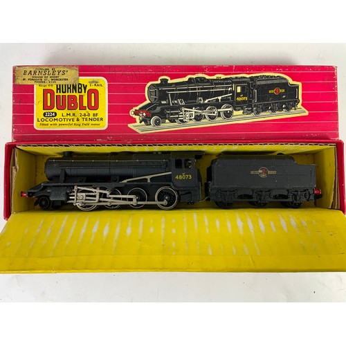 467 - HORNBY DUBLO, BOXED 2 RAIL, 2224, EX LMS 8F 2-8-0, 48073,